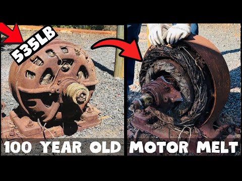 100 Year Old 535LB Motor Melt - Massive Copper Haul - ASMR Metal Melting - BigStackD