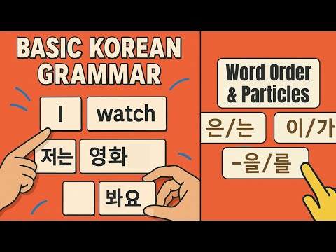 Korean Grammar for Absolute Beginners | Word Order & Core Particles (은/는, 이/가, 을/를)