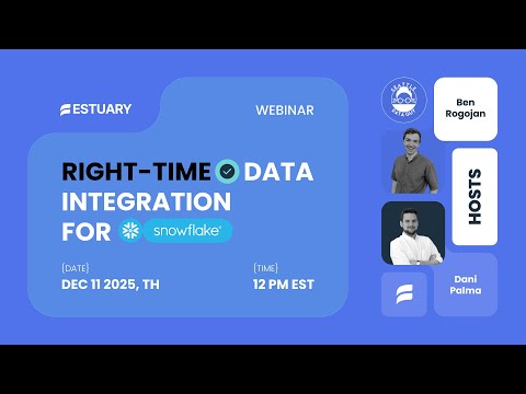 Right-time Data Integration for Snowflake