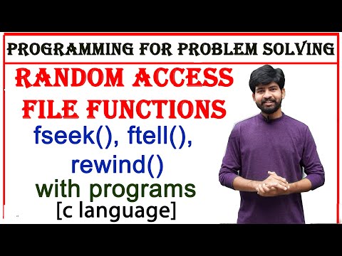 random access file functions in c | pps | fseek, ftell, rewind functions in c with example programs