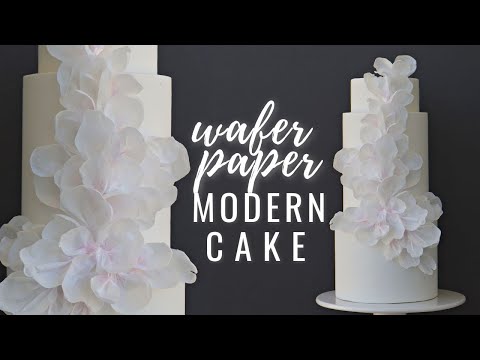How to make wafer paper flowers for cakes | Modern Cake Design Tutorial
