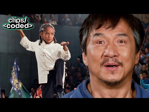 the karate kid (2010) - dre's cobra strike leaves cheng shook