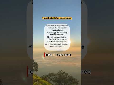 Why Your Brain Hates Uncertainty #darkpsychology #psychology