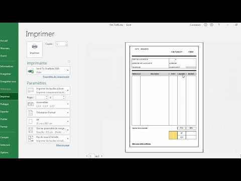 Facture en Microsoft Excel  (Avec saisie automatique et import des clients)