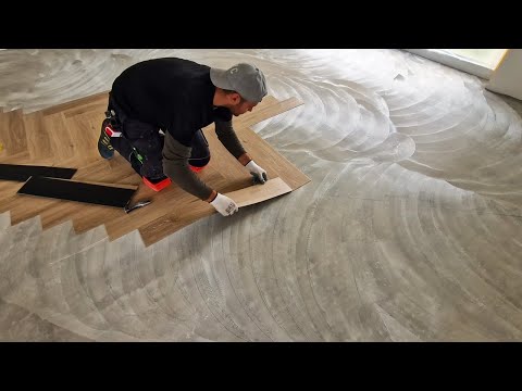 How I Installed Herringbone Vinyl Flooring – Start to Finish