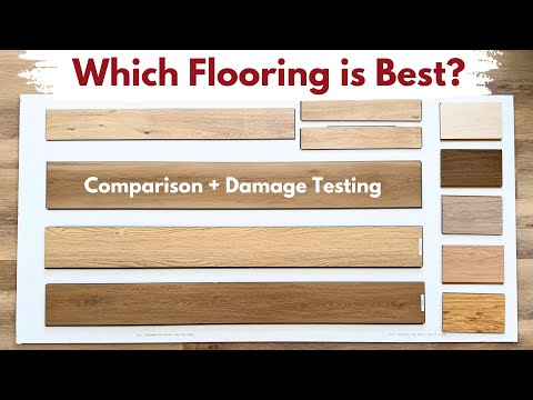 Vinyl Plank vs Laminate vs Engineered Hardwood - Overview and Durability Testing | Builds by Maz