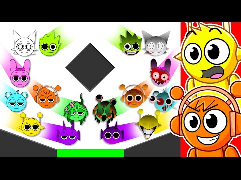 Reacting to SPRUNKI MARBLE RACE in Algodoo!