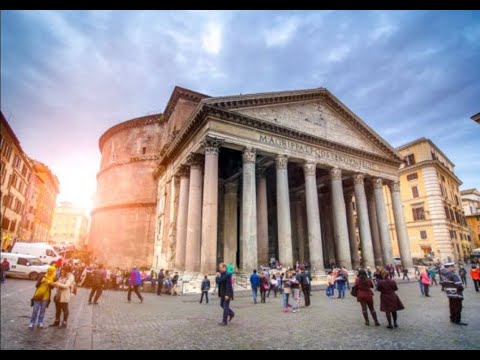 Rome historical centre walking tour 4k