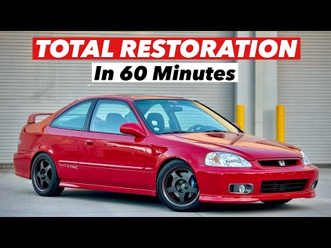 Total Restoration on 1999 Honda Civic Si in 60 Minutes // 3 Years in the Making
