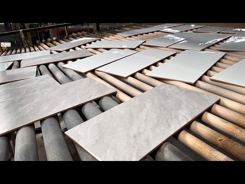 大量生產瓷磚的過程，一家專業的建材工廠