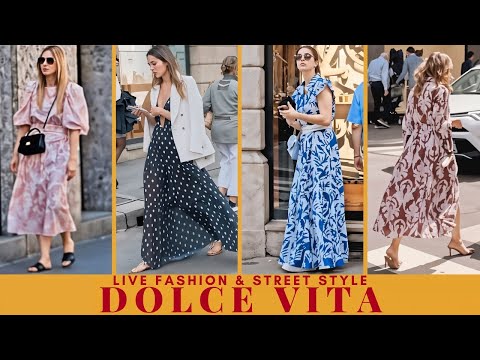 🍃👗Italian Fashion |Simple spring dresses for every day | Casual & Effortless Looks STREET STYLE