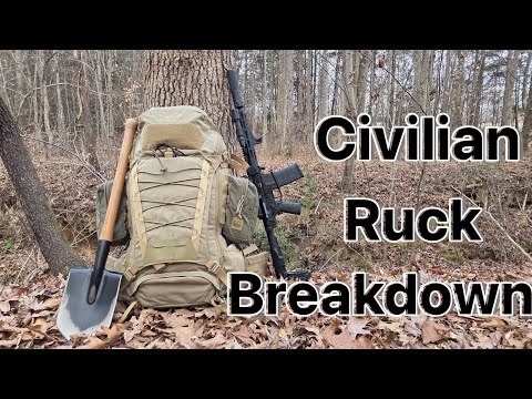 Complete rucksack load out for the prepared citizen