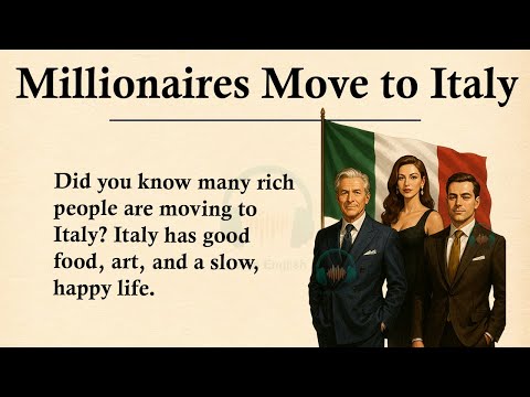 Why Millionaires Are Moving To Italy || 🚗Learn English Through Story Level 3 || Graded Reader 🎧