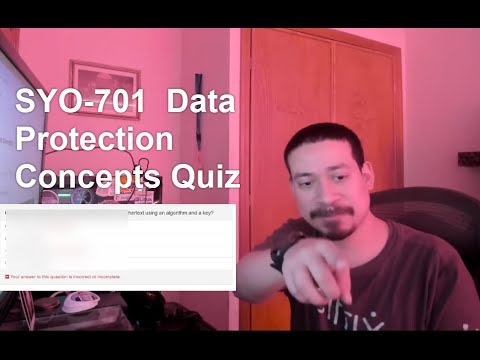 SY0-701 Exam - Data Protection Concepts Quiz