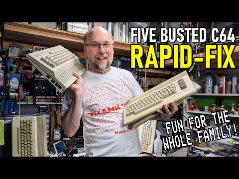 Five bad Commodore 64s. One hour. All fixed!