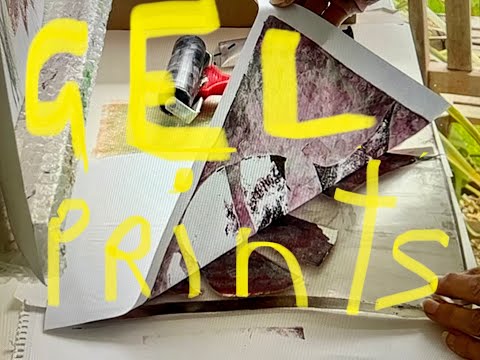 PAINTING IDEAS and GEL PRINTS using paper stencils