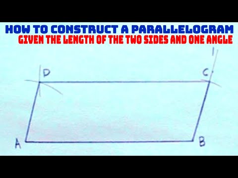 HOW TO CONSTRUCT A PARALLELOGRAM GIVEN THE LENGTH OF THE TWO SIDES AND ONE ANGLE||Technical drawing