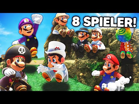 8 Spieler HIDE & SEEK ist PURES CHAOS! (Super Mario Odyssey)