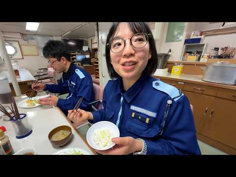 Japan Coast Guard! How to FEED the crew from the ship's MICRO Kitchen