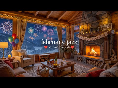 Winter Wonderland Jazz (NO MID-ROLL ADS) ❄️ Cabin Jazz with Fireplace Ambience, Relaxing & Study