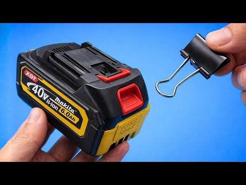 ๐ Never Buy Drill Batteries Again! Use a PAPER Clip and Watch What Happens ๐ฑ