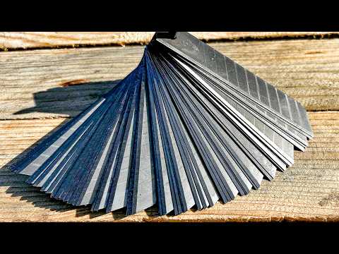 Forging Lethal Knife out of Blades. Damascus Masterpiece.