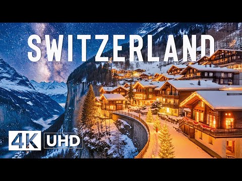 Switzerland 4K | Breathtaking Winter Scenery – Majestic Alps, Frozen Lakes & Fairytale Villages