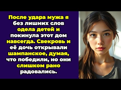 После удара мужа я без лишних слов одела детей и покинула этот дом навсегда. Свекровь и её дочь