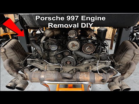 REMOVING A BORE SCORED PORSCHE 997 ( PORSCHE 997 ENGINE REMOVAL PART 1 )