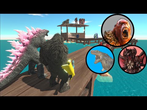 Shimo Wants Revenge! Evolved Godzilla and Kong Help Her Fight Skar King