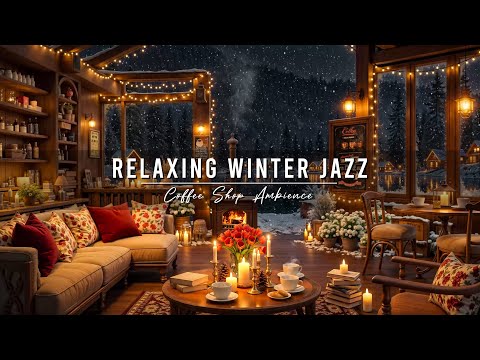 Warm Winter Night & Jazz Relaxing Music β Cozy Coffee Shop Ambience with Smooth Jazz Music for Work