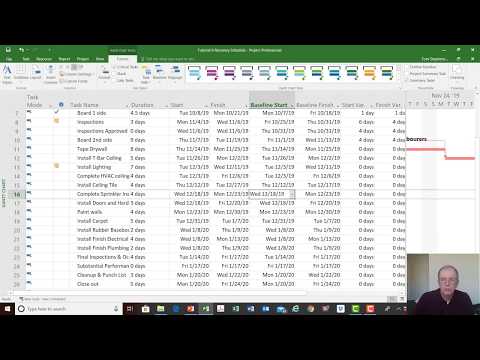 MS Project Tutorial 6 Recovering a Schedule