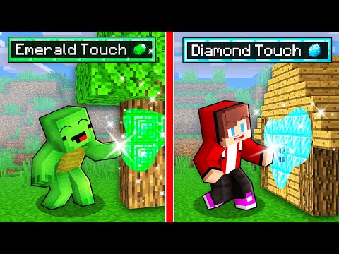 Mikey Emerald vs JJ Diamond Touch Turns Into - Minecraft Maizen