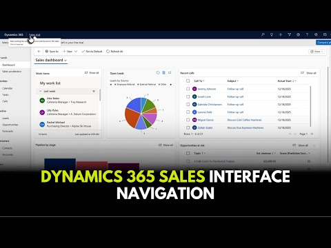 Dynamics 365 Sales Interface Navigation