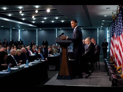 President Obama Takes Questions from Senate Democrats