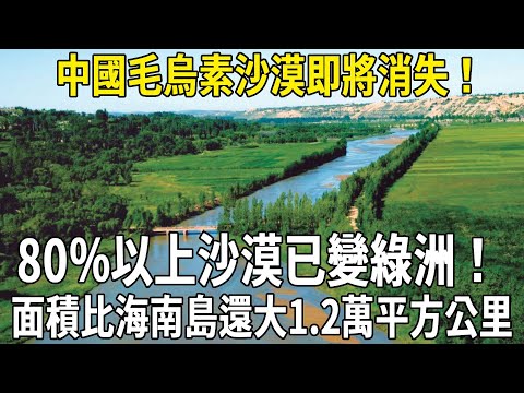 中國毛烏素沙漠即將消失，面積比海南島還大1.2萬平方公里，80％以上沙漠已變綠洲！#科普 #熱門 #沙漠
