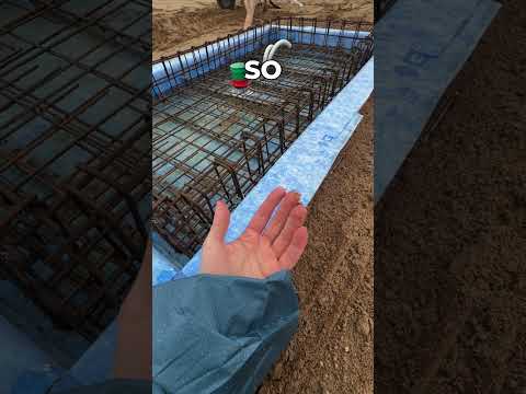 Waterproofing for the concrete slab.