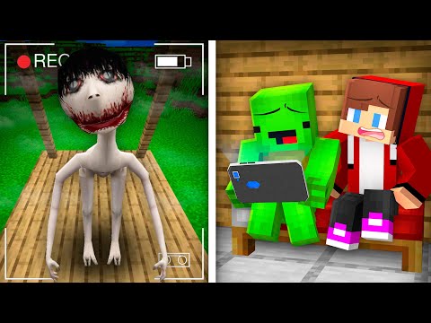 JJ and Mikey Got Scary UMA on a Hidden Camera in Minecraft! - Maizen