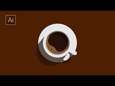 Adobe Illustrator CC - Coffee vector art Flat design in Adobe illustrator