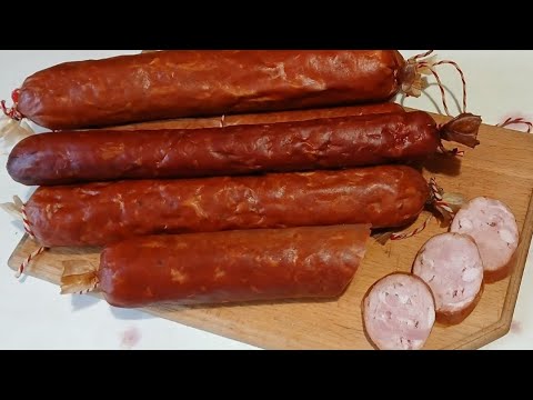 Ковбаса Дрогобицька своїми руками з замороженого м'яса.#копчености #ковбаса #рецепты