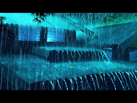 Rainy Night Therapy - 3 Minutes to Deep Sleep With HEAVY Rain & Loud Thunder Under Old Tin Roof