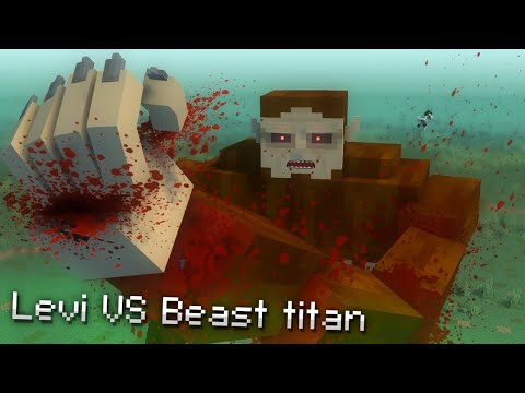 Levi VS Beast titan - minecraft animation
