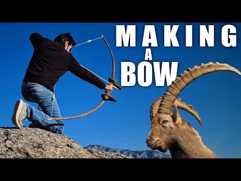 MAKING A WOODEN BOW - How To Make A Hunting Bow - BOW AND ARROW