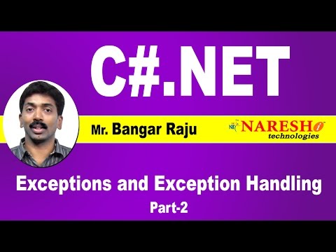 Exceptions and Exception Handling in C#.Net - Part 2 | C#.NET Tutorial