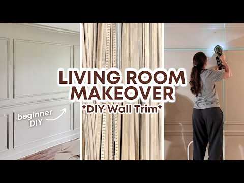 Beginner Friendly DIY Picture Frame Molding | Adding Character to Our Living Room With Box Trim