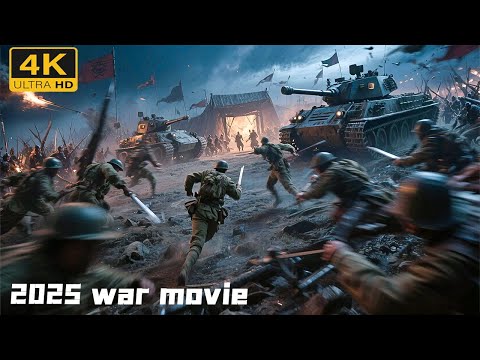 【2025 War Film】Volunteer army raids enemy camp at night, wipes out surprised enemies in one hit!