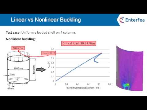 Linear vs nonlinear buckling