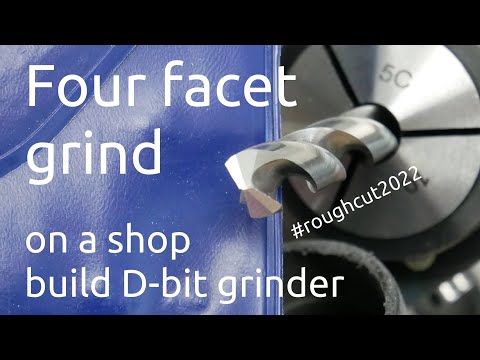 Putting a four facet grind on drill bits for #roughcut2022