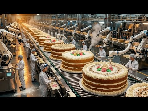 Inside the Cake Super Factory: The World's Most High - Tech Popular Cake (Full Process)