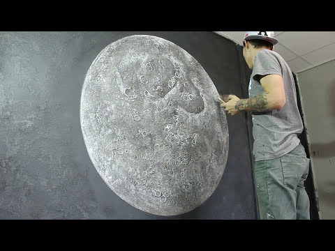Lunar surface plaster made from putty! We recommend checking it out! We recommend checking it out!
